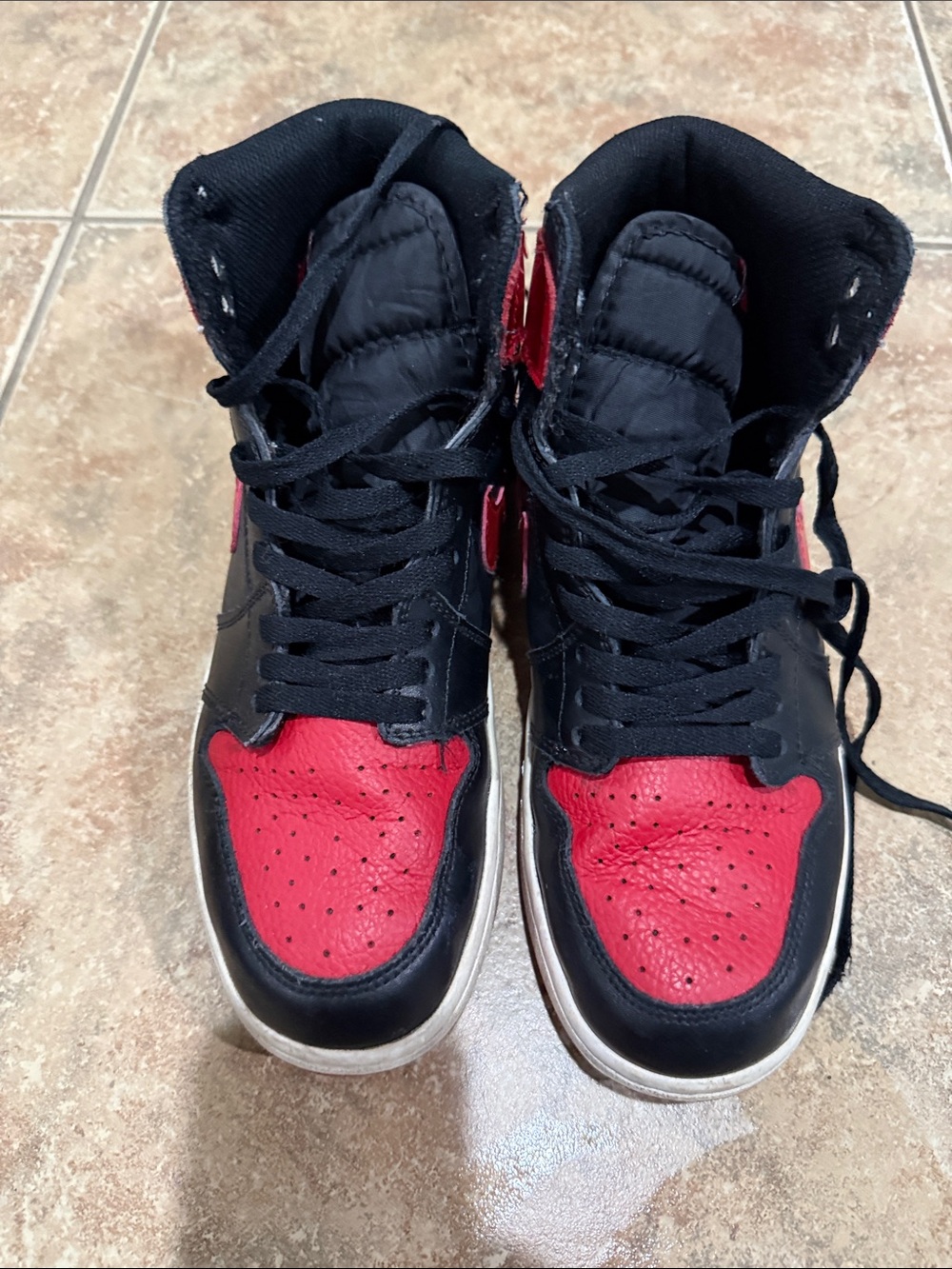 Nike Kids Black and Red High-Top Sneakers